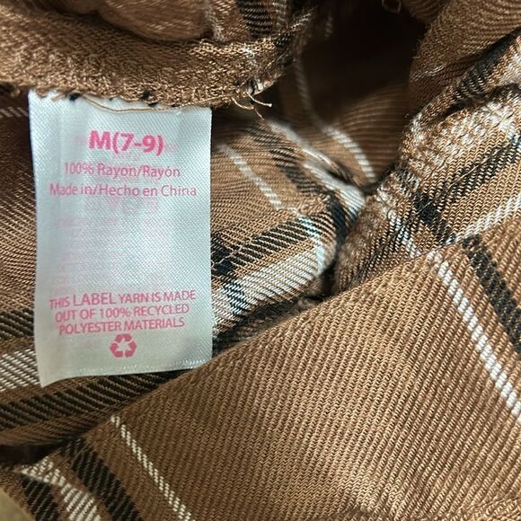 No Boundaries Brown Plaid Lightweight Pants(Size M) - Picture 5 of 7
